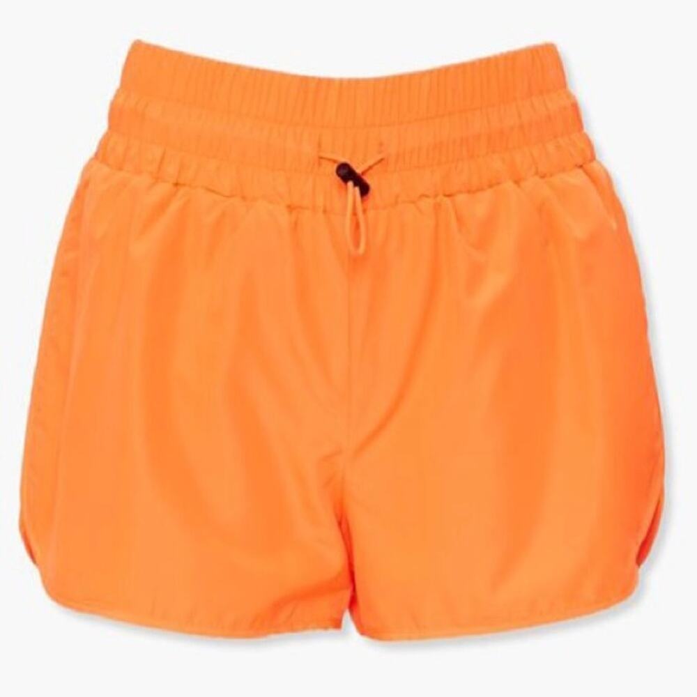 F21 • Neon Orange Dolphin Hem Toggle Shorts
